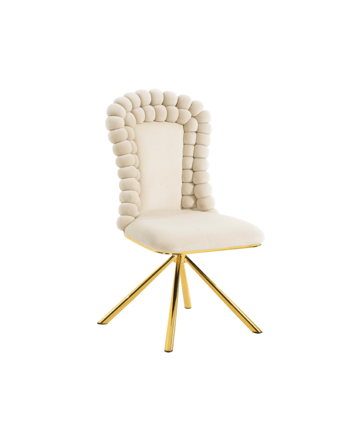 Streamdale Furniture Velvet Swivel Accent Chairs Set of 2, Gold Legs