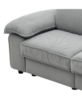 Green Velvet 79" Storage Loveseat - Modern Small Space Sofa