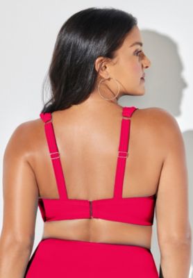 Women's Bra Drape Front Underwire Bikini Top