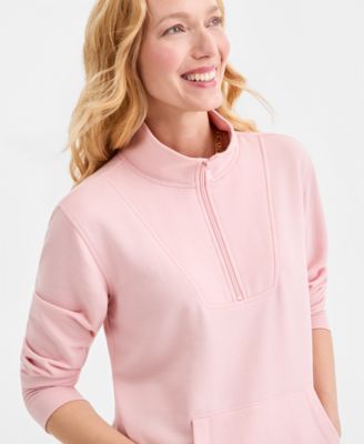 Women's Luxsoft Fleece Quarter-Zip Tunic Sweatshirt