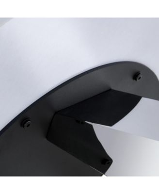 42" Round Sintered Stone Table & 6 White/Silver Chairs