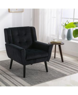 Velvet Accent Chair with Legs