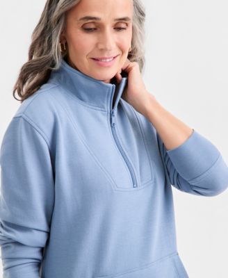 Women's Luxsoft Fleece Quarter-Zip Tunic Sweatshirt
