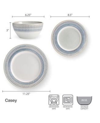 Casey 12 Pc. Dinnerware Set, Service for 4