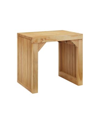 Pine Dining Bench and Table Set with Tempered Glass