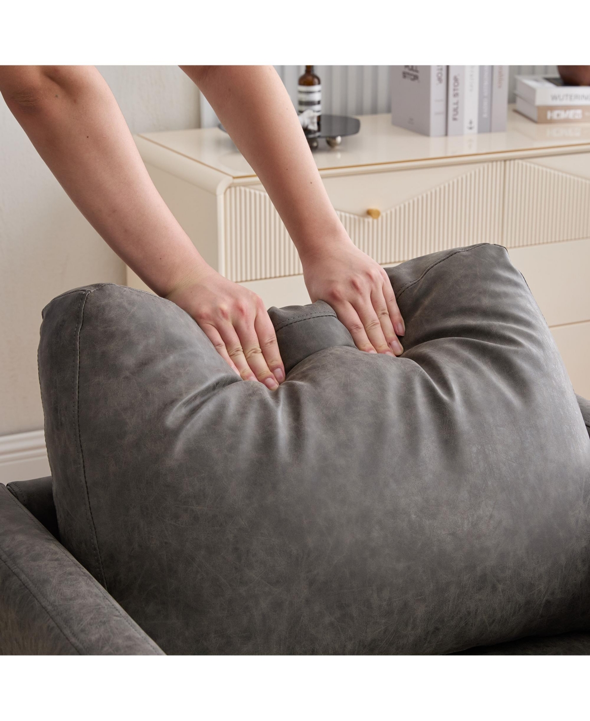 Streamdale Furniture 30.7" Swivel Accent Chair - Pu