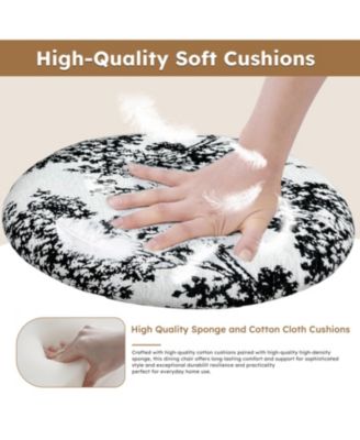  Key-Design Linen Dining Chairs (Set of 2) - Black