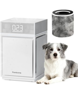 Air Purifiers for Home Large Room Bedroom up to 3600 Sq Ft PM 2.5 Display Air Quality Sensor True HEPA Air Filter for Fur Odor Smoke, White