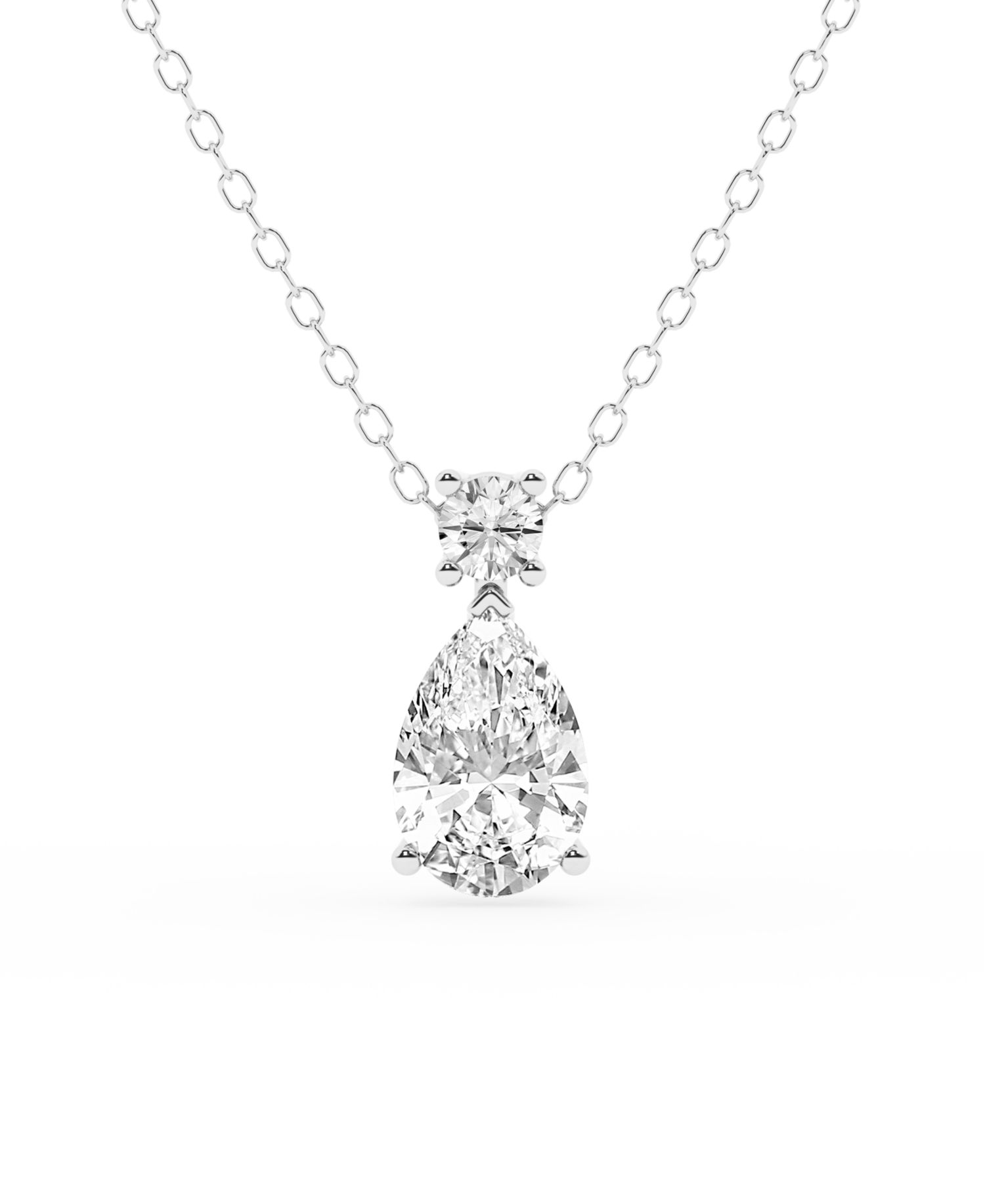 Lab Grown Diamond Pendant Necklace (1-1/10 ct. t.w.) in 14k White Gold