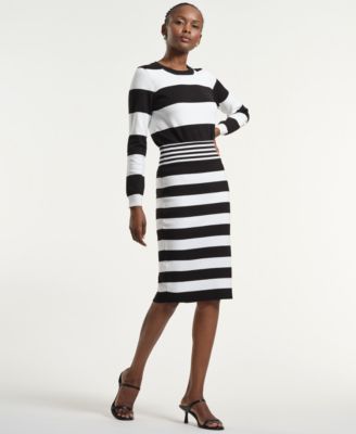 Women's Striped Pull-On Skirt