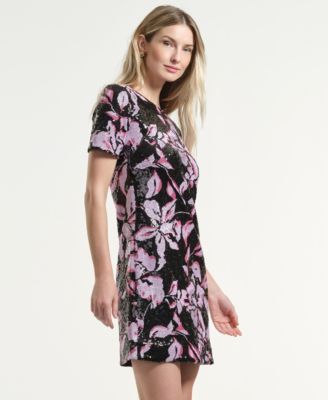 Women's Sequin Crewneck Shift Dress