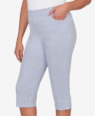 Women's Classic Stretch Stripe Clamdigger Capri Pants