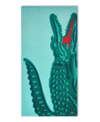 Crocodile Print Cotton Beach Towel, 36" x 72"