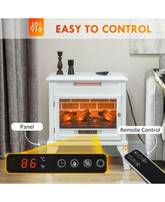 24" Freesding Electric Fireplace Stove w/ Realistic Flame