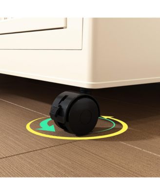 Portable Wardrobe Closet Organizer, 17 Cubes & Rod, Hangers, White