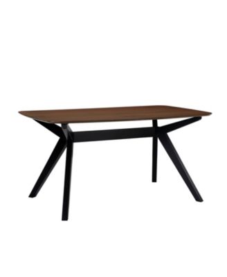 Wood Dining Table ,Walnut+Black