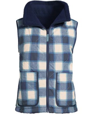 Women's High Pile Fleece Reversible Mixed Media Vest