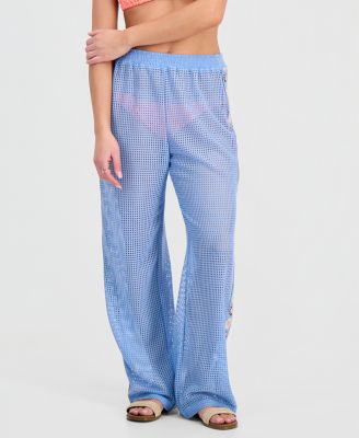 Women's Crochet Inset Cover-Up Swim Pants