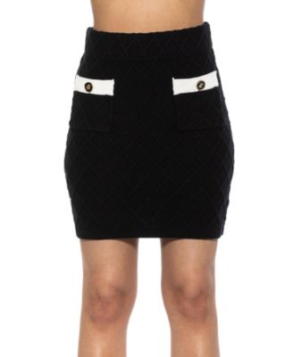 Women's Bex Fully Knit Mini Skirt With Front Pocket Detail