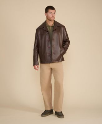 Men's Relaxed Leather Blazer