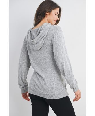 Maternity Double Layer Long Sleeve Nursing Hoodie