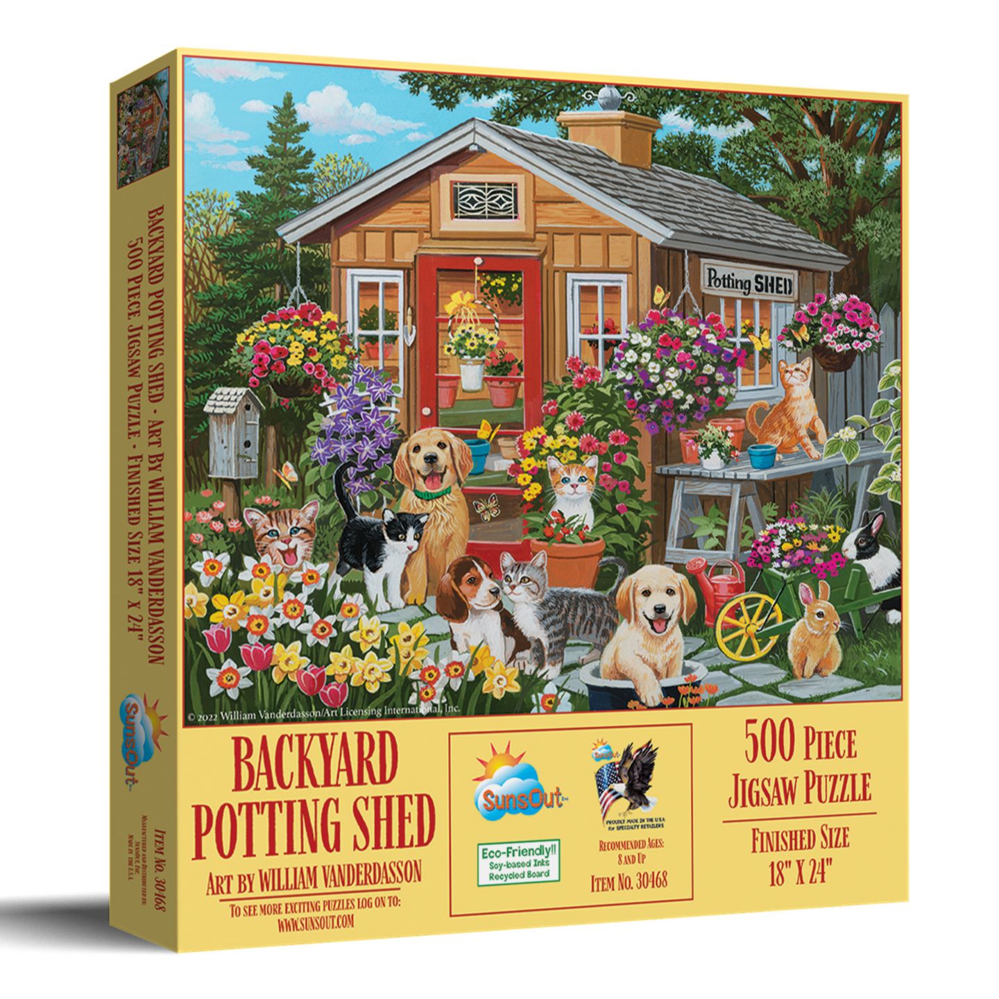 Пазл SunsOut Backyard Potting Shed 500 piece Jigsaw Puzzle for Adults — фото 1