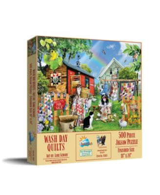 Wash Day Quilts 500 piece Jigsaw Puzzle for Adults