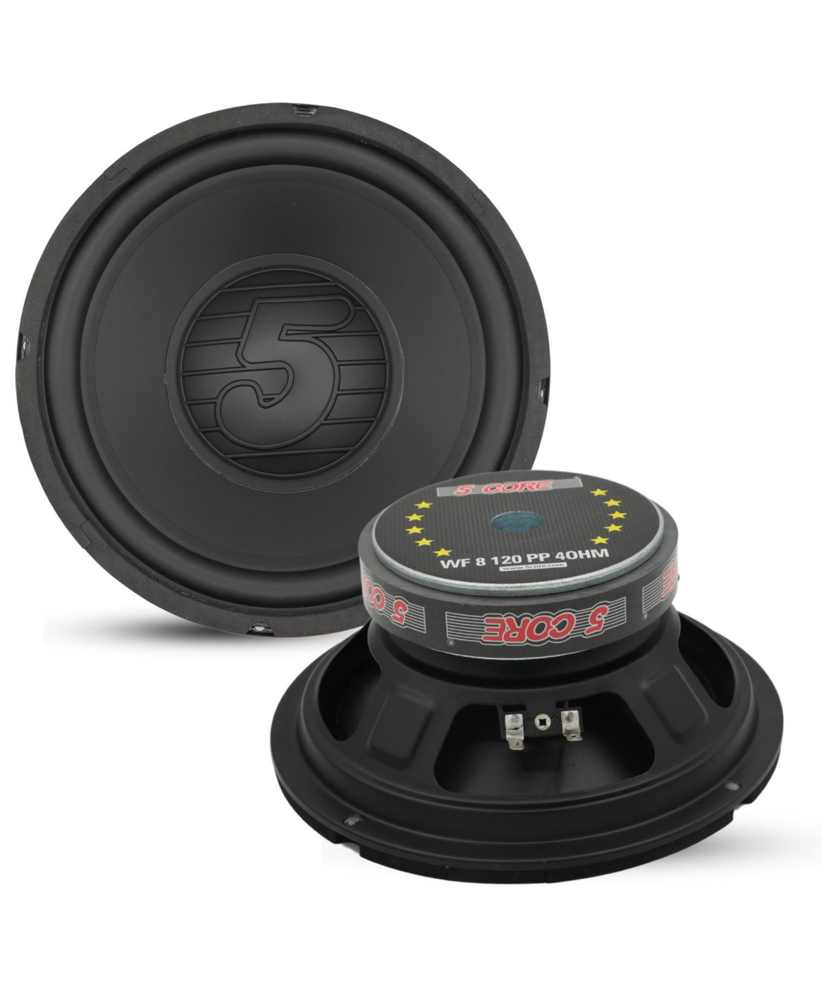 5 Core 8 Inch Woofer 200W Car Subwoofer 4Ohm Replacement Deep Sub w Poly Cone - Wf 8 120 Pp 4OHM