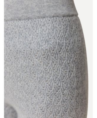 Women's Wide-Leg Ajour Knit Cashmere Pants