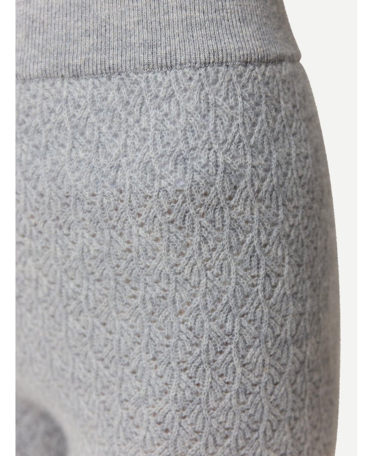 Gobi Cashmere Women's Wide-Leg Ajour Knit Pants