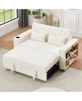 61.4" Pull-Out Sofa Bed Convertible Couch