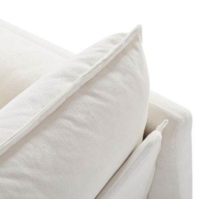 Streamdale Oversized Cloud Sectional Sofa Sleeper w/ Ottomans & Pillows - Beige