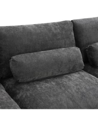 Chenille Modular Sectional Sofa with Ottoman