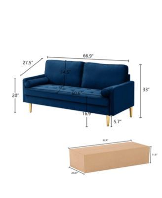 Velvet Sofa 65 inch