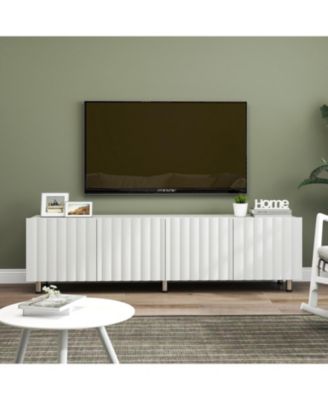 TV Stand with Storage & Drawers - White