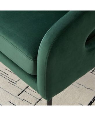 Velvet Loveseat Settee with Pillows - Green