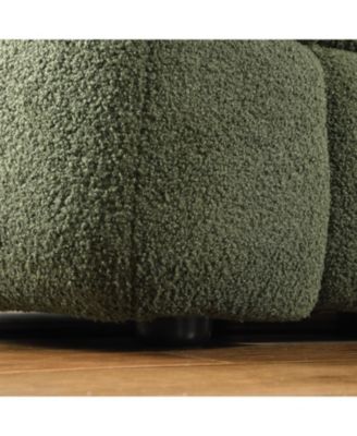 Olive Green Boucle 2-Seater Sofa