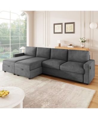 + 103.9" + Fabric (assuming material is fabric) + Storage Chaise & USB + Sectional Sofa