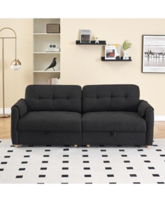 Teddy Cotton Linen Sofa - Black