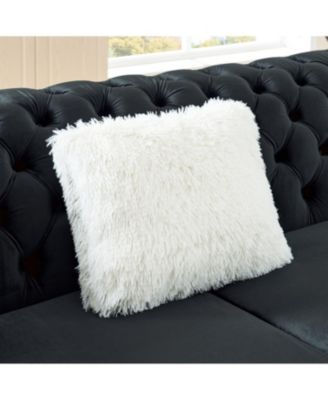 L-Shaped Chesterfield Sectional Sofa, Velvet, Gold Accents, Black
