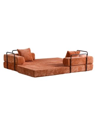  Convertible Floor Sofa Bed with Pillow & Armrest