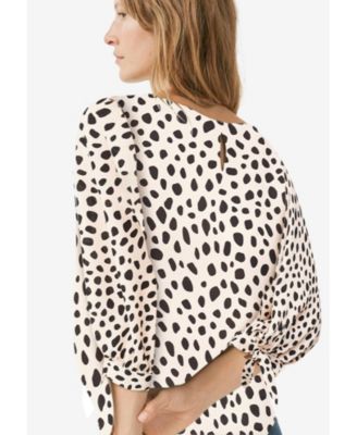 Women's 3/4 Tie-Sleeve Blouse