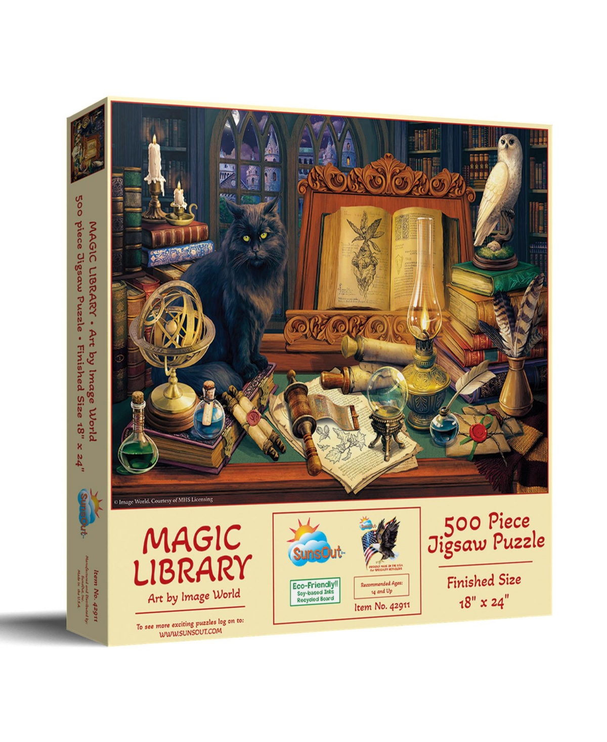 SunsOut Magic Library 500 piece Jigsaw Puzzle for Adults