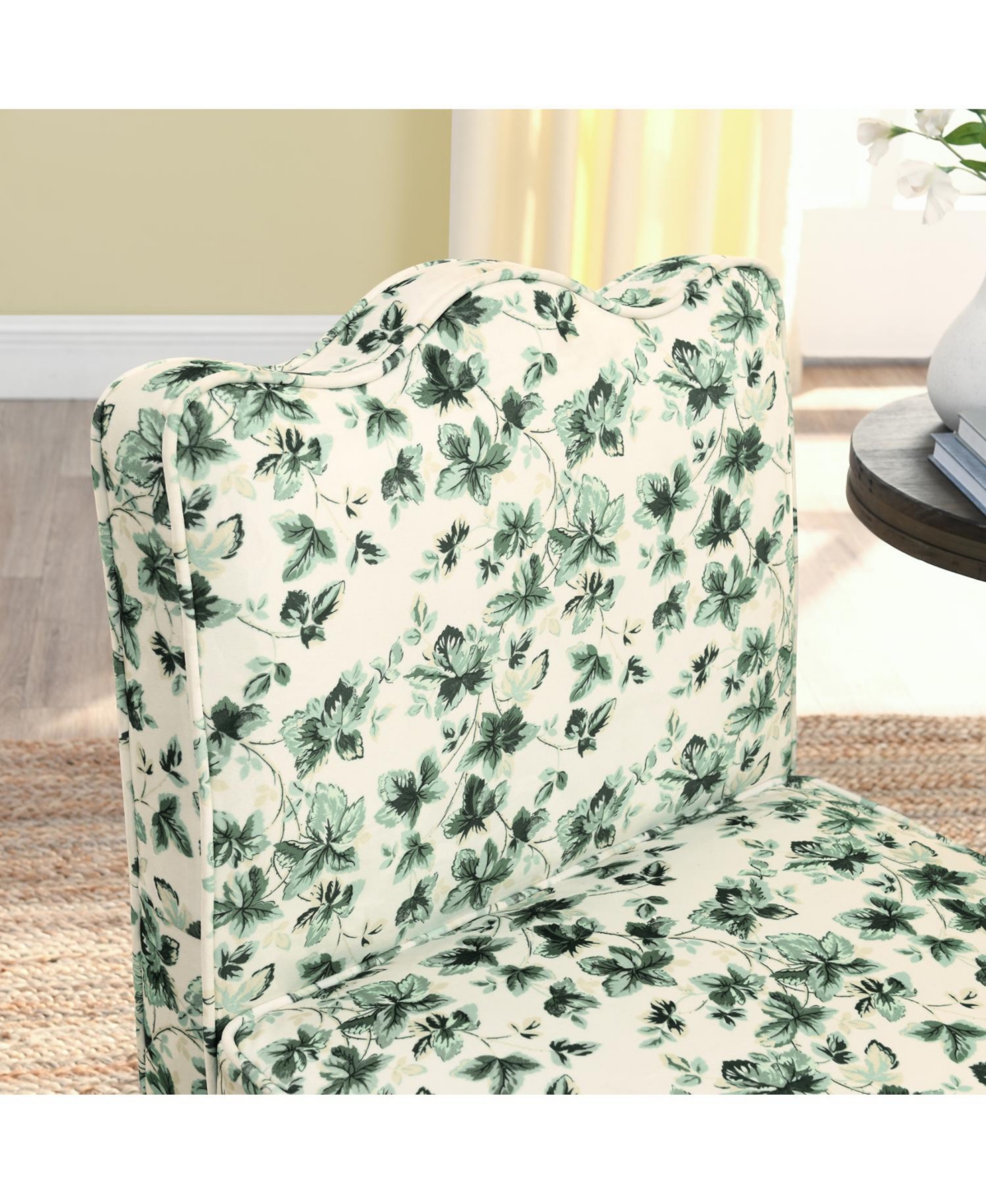 Streamdale Furniture Flannel Dining Chair - Soft Seat & Back Lumbar Pillow Living Room - Green