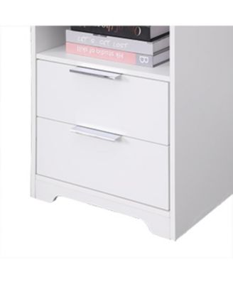 Nightstand with Charging Station & 2 Drawers