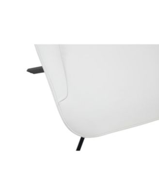 Streamdale Swivel Dining Chairs (Set of 2) - White Leather, Gold Mesh