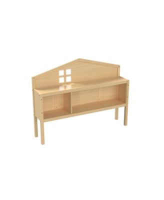 Streamdale Headboard Storage Cabinet for Full-size Montessori Floor Bed Natural,Freely collocation