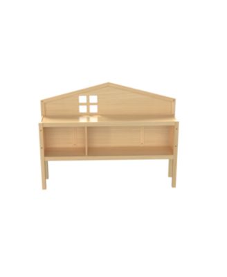 Streamdale Headboard Storage Cabinet for Full-size Montessori Floor Bed Natural,Freely collocation