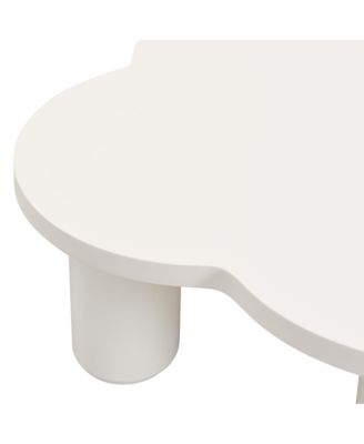 Modern Irregular Coffee Table Set with Glass Top