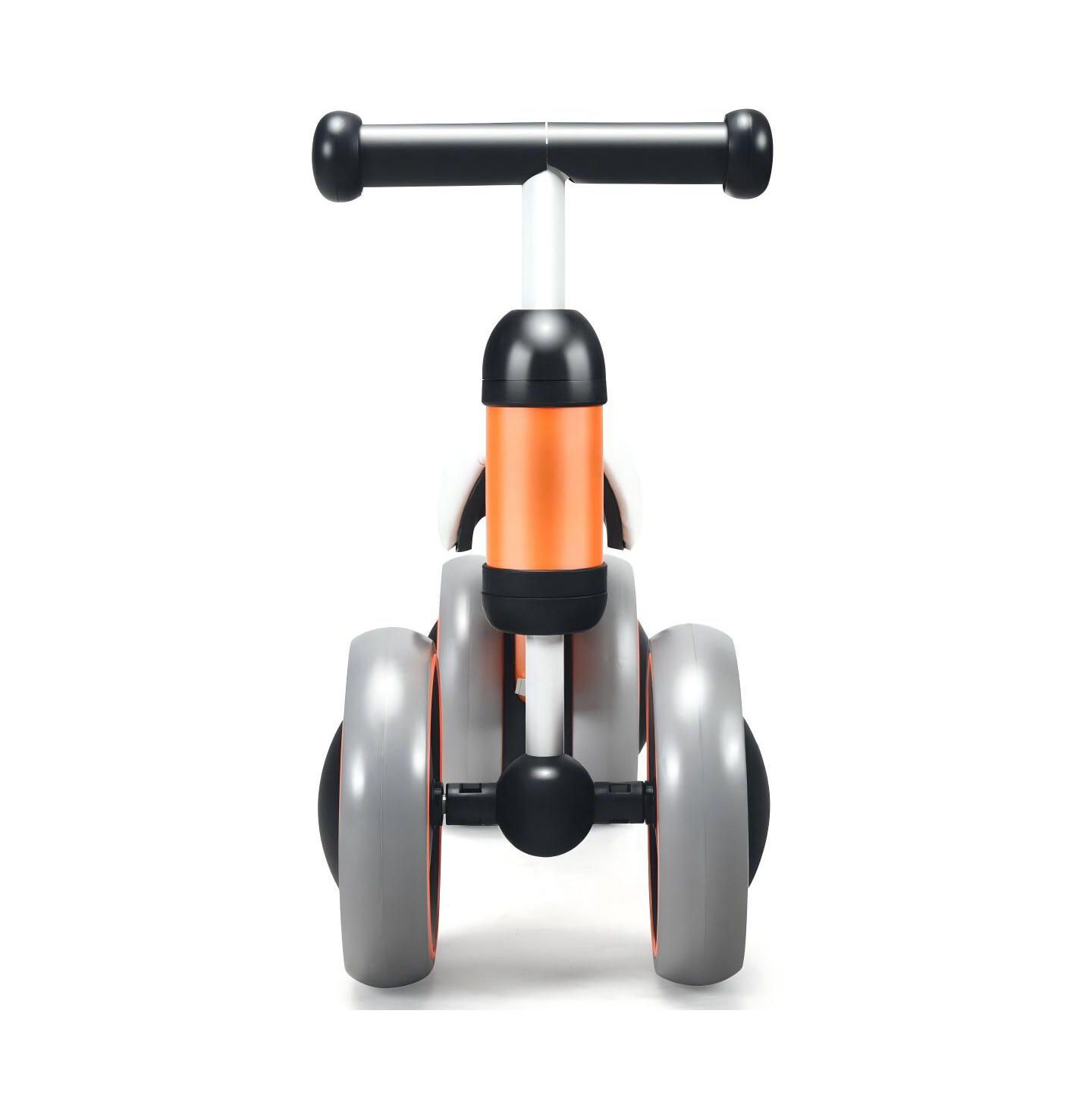 Детская игрушка HONGGE Four-Wheel No-Pedal Baby Balance Bike, 18.5"L x 9"W x 14.5"H Ride-On Toy, Ages 12 Months+, цвет: Оранжевый — фото 4
